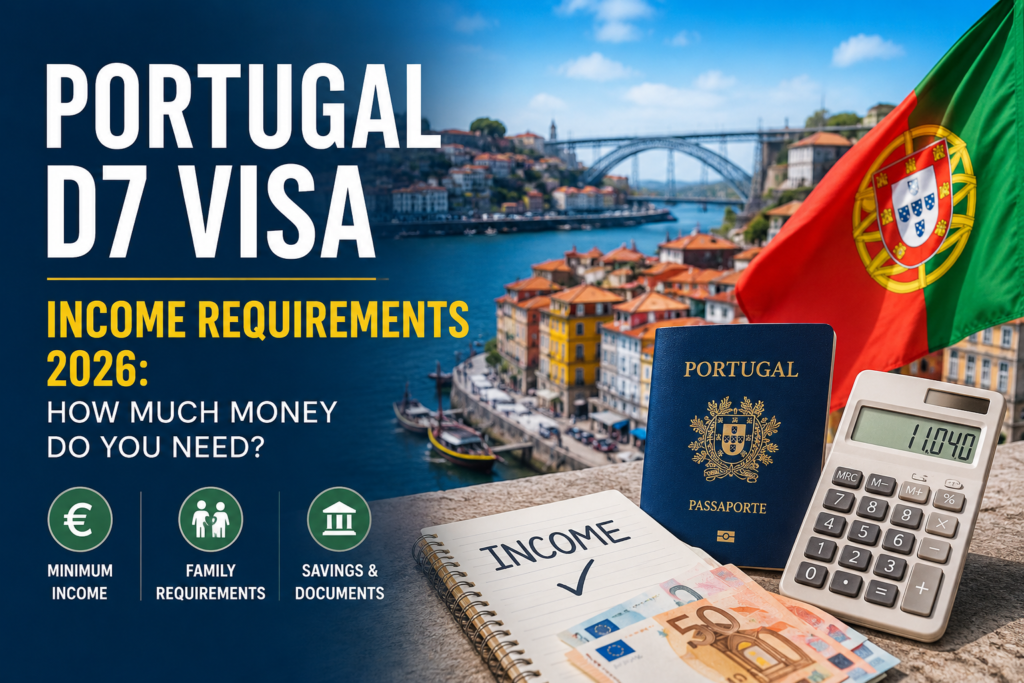 Portugal D7 Visa Income Requirements 2026: How Much Money Do You Need?